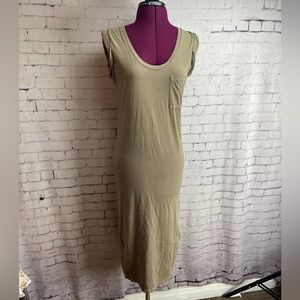 Theory size P style muscle tee dress tan
